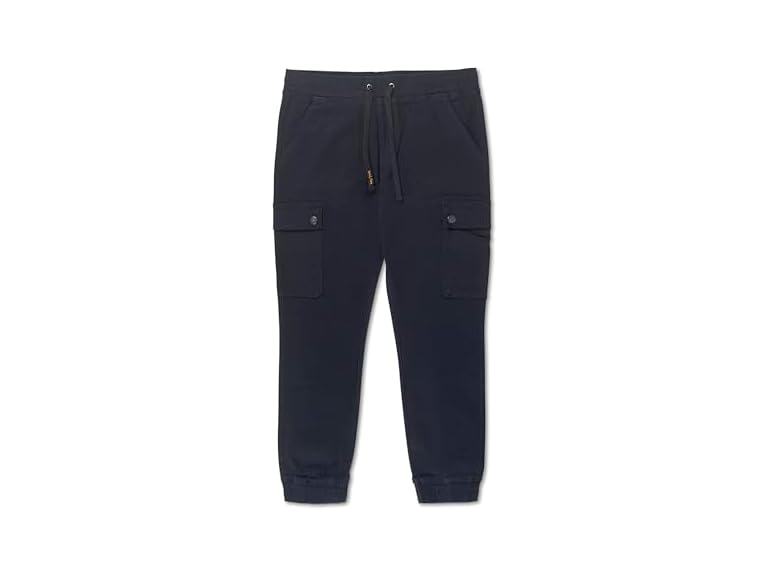 Bay York Men's Stretch Cargo Jogger with Metal Snap Button and Elastic Waist Band