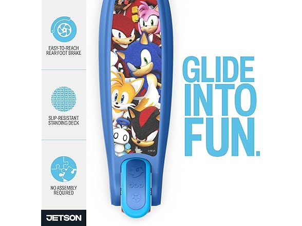 Jetson Sonic Three-Wheel Light Up Kick Scooter