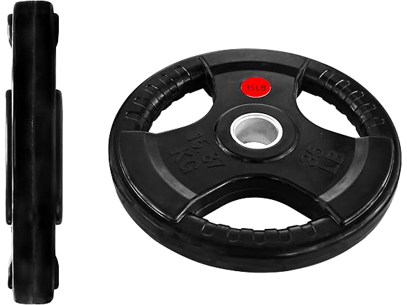 Signature Fitness Olympic Weight Plate, 35LB Pair