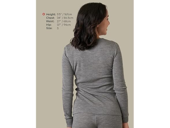 Lapasa Women (M) 100% Merino Wool Base Layer Top