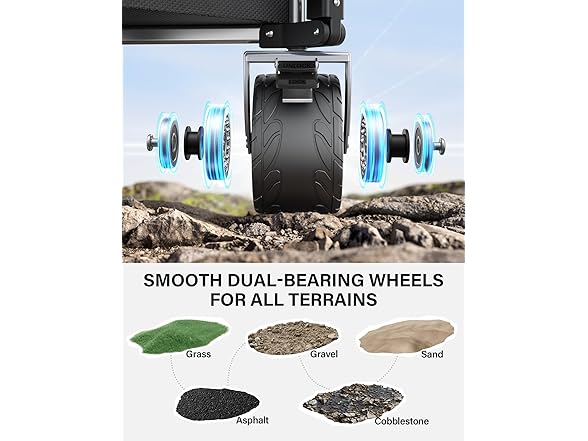 everyfun 440lb Heavy Duty Wagon Black