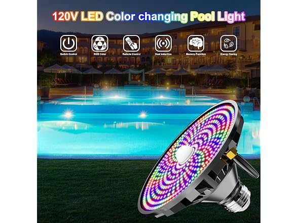 Jadisi LED RGBW Pool Light Bulb for