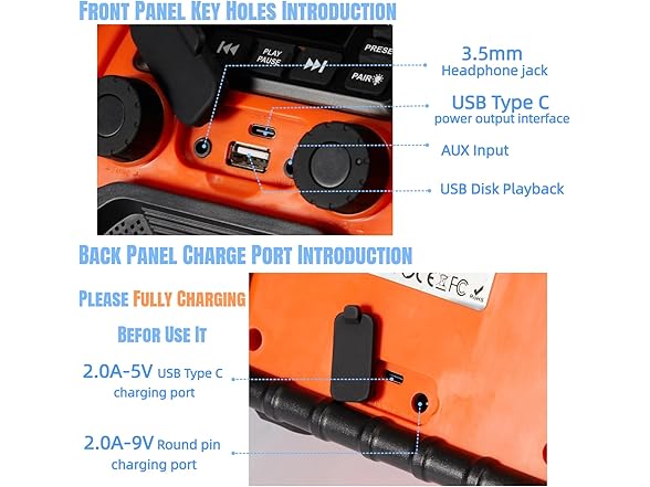 Bingxue 30W IPX66 Radio Bluetooth Speaker
