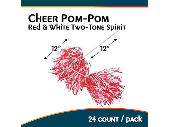 Fun Express - 2tone Spirit PoM-Rd Wht