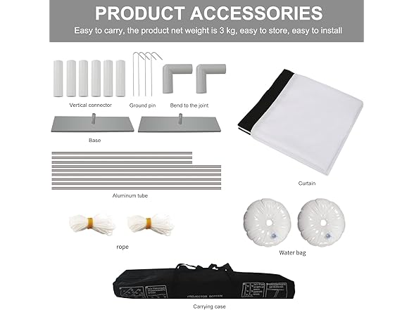 100" Projector Screen with Stand