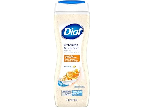 Dial Orange Peel Cocoa Butter Body Wash 16 oz