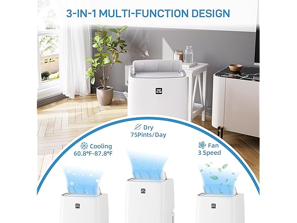 Takywep 14000BTU Portable Air Conditioners- 750 SqFt