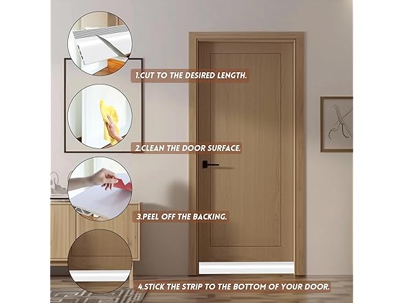 Door Draft Stopper White 78"