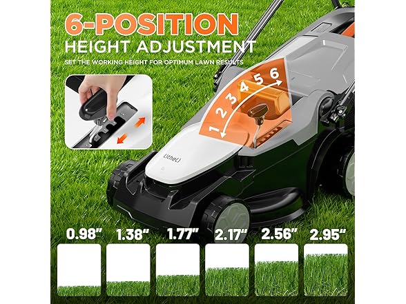 Litheli 40V (2 x 20V) 16" Electric Lawn Mower Cordless