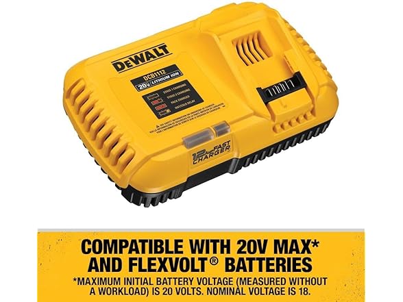 DEWALT DCB1112 20V Battery + Flexvolt Fast Charger