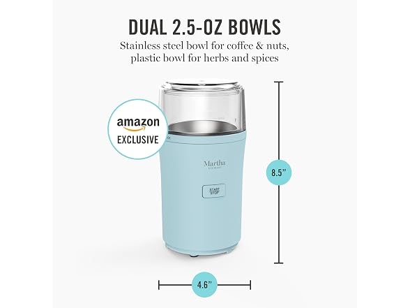 Martha Stewart Electric Coffee & Spice Grinder Blue