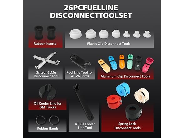 26pc Fuel Line Disconnect Tool Set