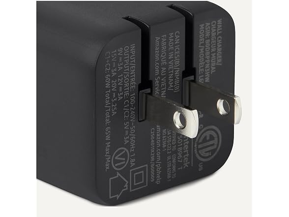 Amazon Basics 65W Fast Charging GaN USB-C Wall Cha