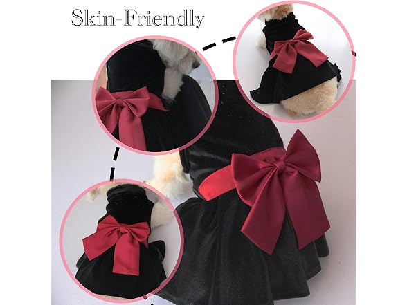 Dog Dress with Bowknot, Fashional All Weathe