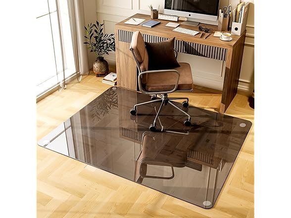 46"x 55" Tempered Glass Chair Mat