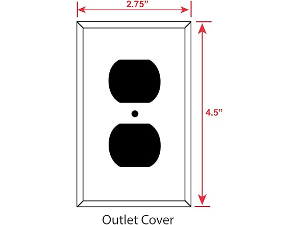 One Gang Electrical Outlet Wall - Switch Plate