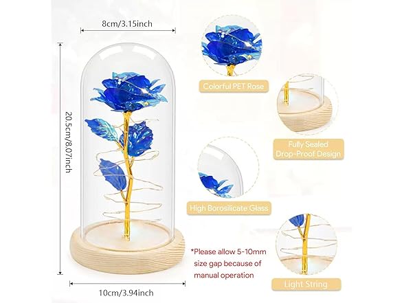 Preserved Rose Flowers Decoration Lights