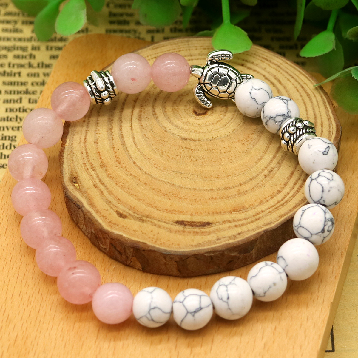 Genuine Quartz And Turtle Bracelet - Gallery 9