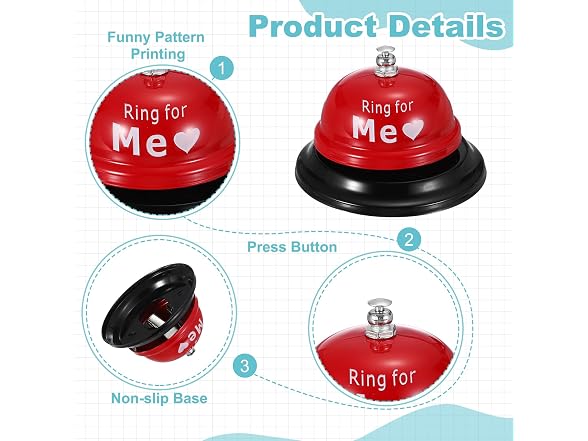 PATIKIL Desk Bell, 3.3" Service Call