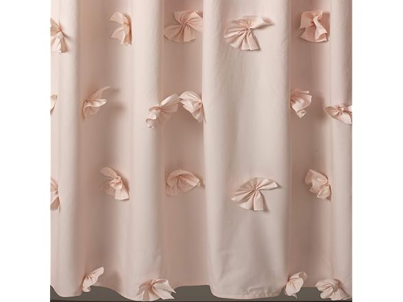 Lush Decor Riley Shower Curtain, 72" W x 72" L Blush