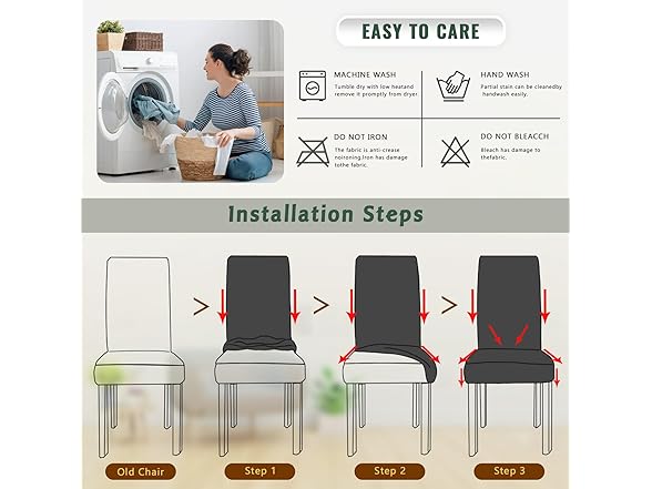 Oloepfo Chair Covers for Dining Room