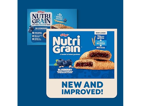 8CT Nutri-Grain Breakfast Bars, Blueberry