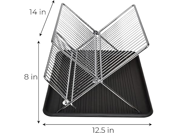 Smart Design Folding Dish Drainer Rack