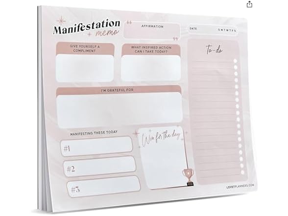 Lovet Planners Daily Memo Pad