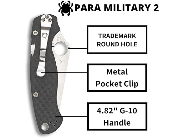 Spyderco Military 2 Maxamet Knife 3.42"