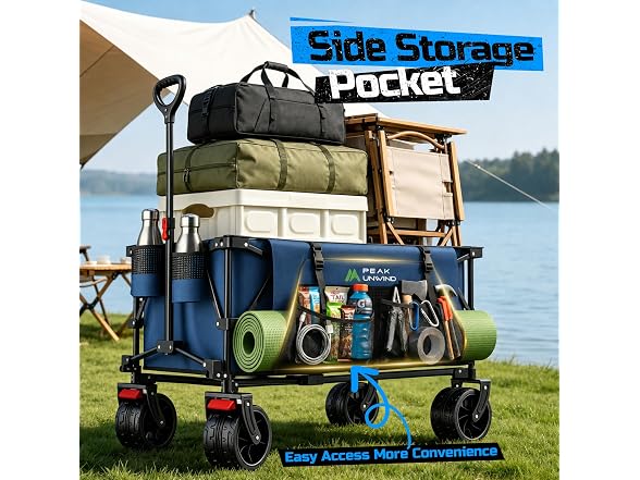 PEAKUNWIND 400L Folding Wagon 580lbs