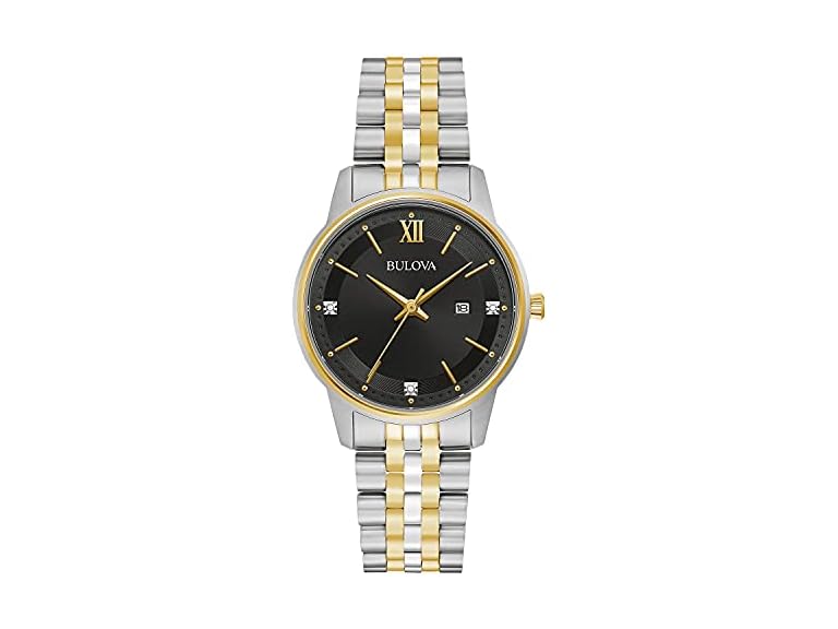 Bulova Ladies Classic Diamond TwoTone Gold Steel Watch - Gallery 4