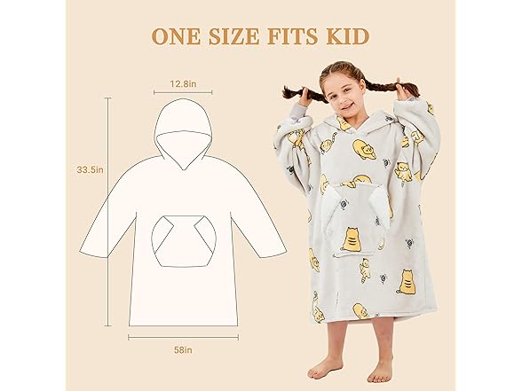Ramees Wearable Blanket Hoodie Kids