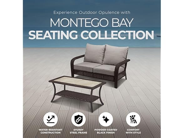 Four Seasons Courtyard Montego Bay Patio Loveseat and Table