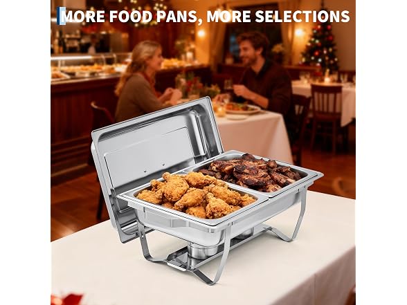 PrecisionAuto Professional Stainless Steel Chafing Dishes – 4-Pack
