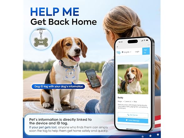 Ycoev Smart Dog GPS Tracker, Black