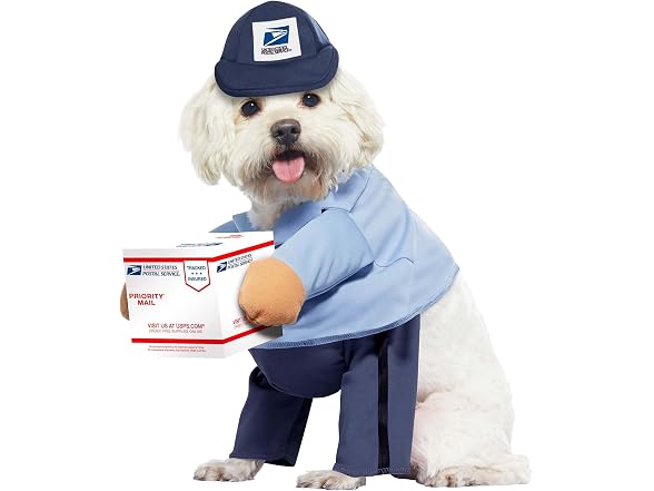 USPS Mail Carrier Pup, Dog Costume Small
