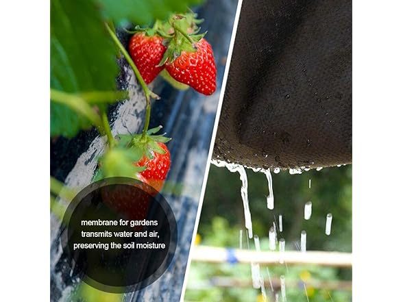 Garsum 3ft x 50 ft 5Oz Double Layer Weed Barrier