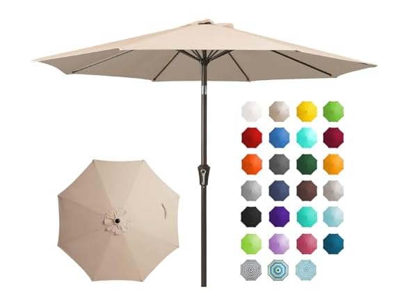 JEAREY 9FT Patio Market Umbrella