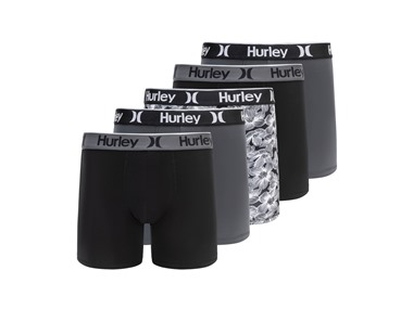 $16.99, Was $32, 46% Off! Hurley Men's 5 Pack Printed Boxer Briefs dealfomo