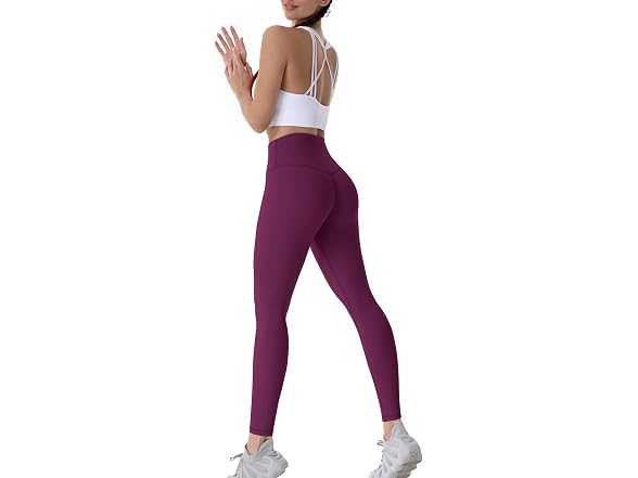 Sunzel Womens Leggings 28in M Black Cherry