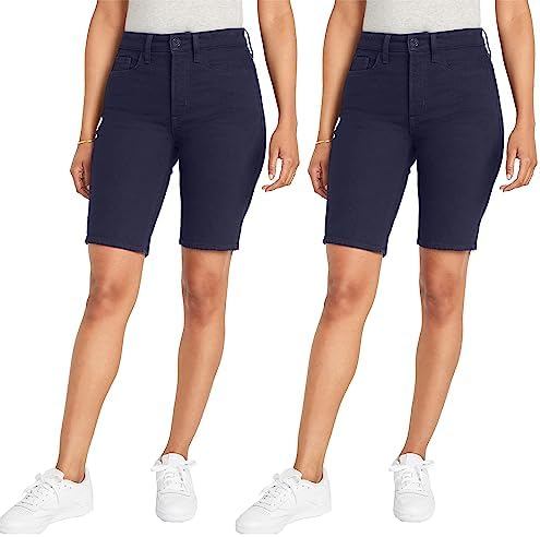 2-Pack Junior's Super Stretch Bermuda Shorts