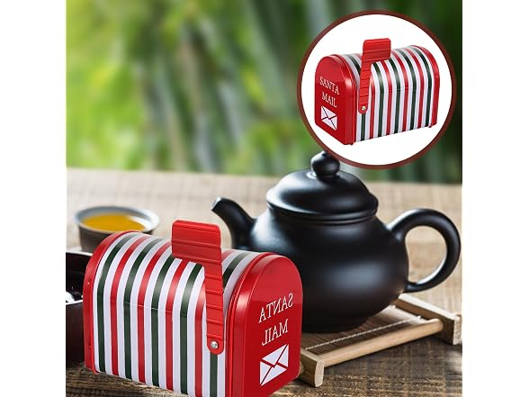 DOITOOL Christmas Tinplate Mailbox Small Containe