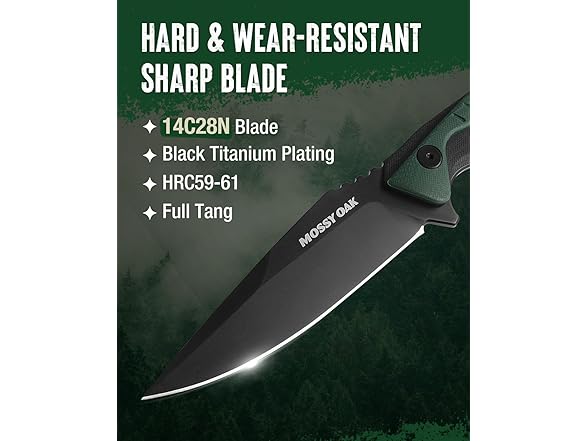 Mossy Oak 9.5" Hunting Knife with Sheath