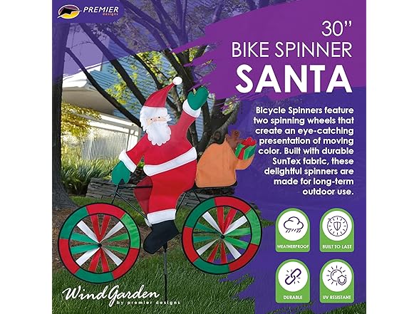 Premier Kites Santa Bike Spinner