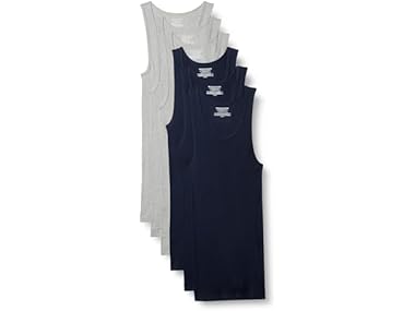 $8.99, Was $19.90, 54% Off! Amazon Essentials Mens 6-Pack Slim Fit Cotton Tank dealfomo