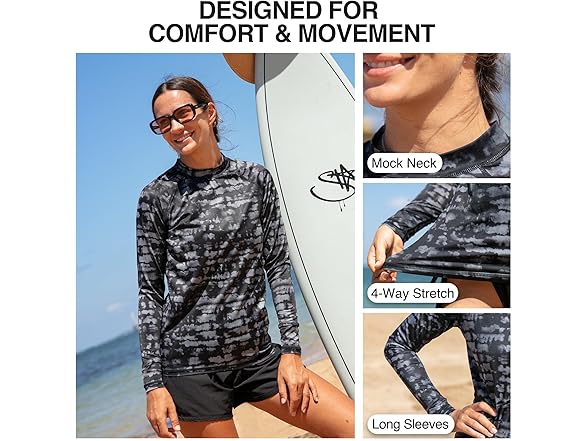 Kanu Surf Women's LS Rash Top Black (L)