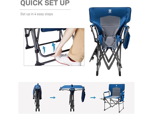 EVER ADVANCED Blue Camping Chair