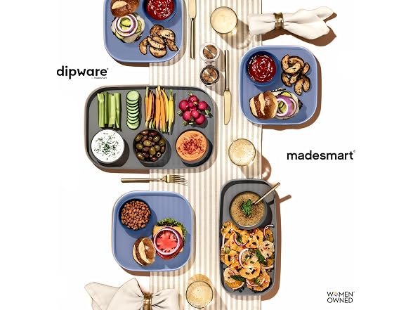 madesmart Dipware Chip and Dip Bowl, Midnight