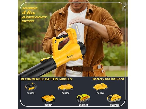 GREENER LB05-US Brushless Leaf Blower