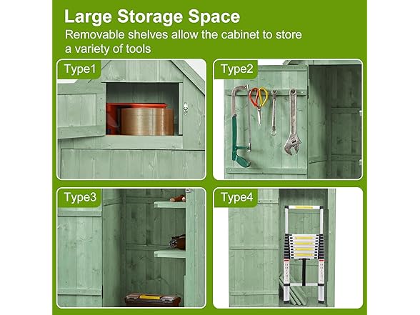 FairOnly Outdoor Shed Storage Cabinet